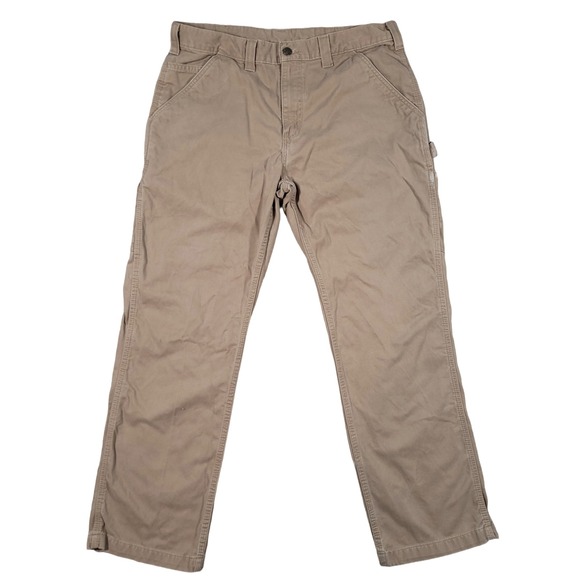 Carhartt Other - Carhartt Carpenter Pants Mens 36x30 Tan 100% Cotton Relaxed Fit Workwear Utility